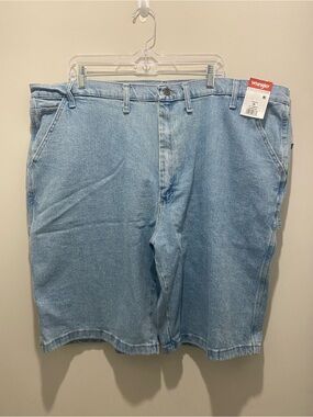 Wrangler Carpenter Light Blue Denim Shorts Men's Size 46 NWT Workwear